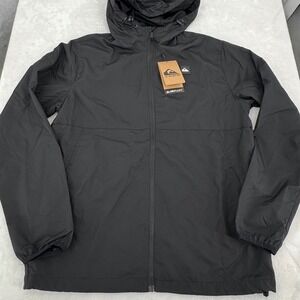 Quiksilver Mens Dryflight Hooded Jacket Black Onyx M Lightweight Water Repellent